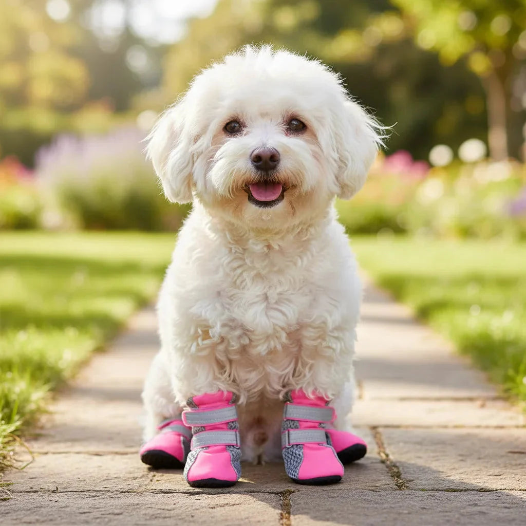 Waterproof Dog Shoes with Non-Slip Sole – Breathable Mesh for All Seasons